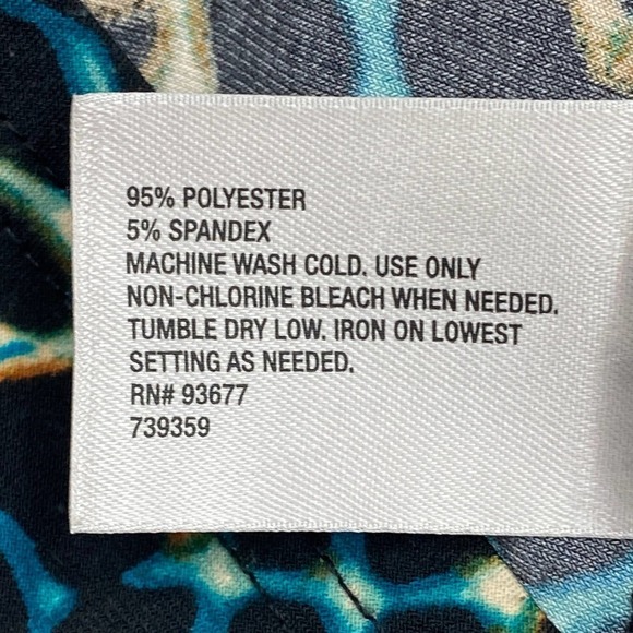 WORTHINGTON Ruffled Cinched Snake Print Blouse PL - Picture 10 of 10